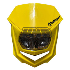 Frontal porta farol / carenagem HALO LED homologado todo amarelo ( SUZUKI 50 / 125 / 250 / 450 ) - POLISPORT